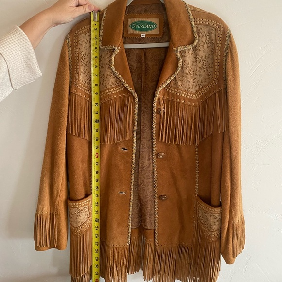 Gorgeous Suede Jacket with Fringe Size Large - Picture 13 of 13
